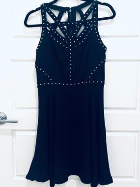 GREYLIN BLACK STUDDED DRESS SMALL NWOT